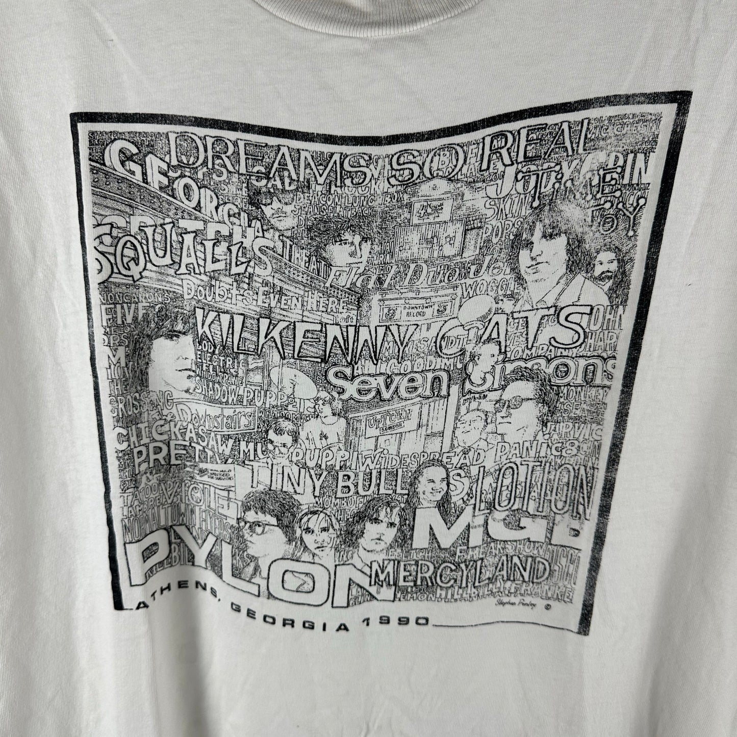 Vintage 1990 Athens Georgia Concert Rock Band Graphic T-shirt